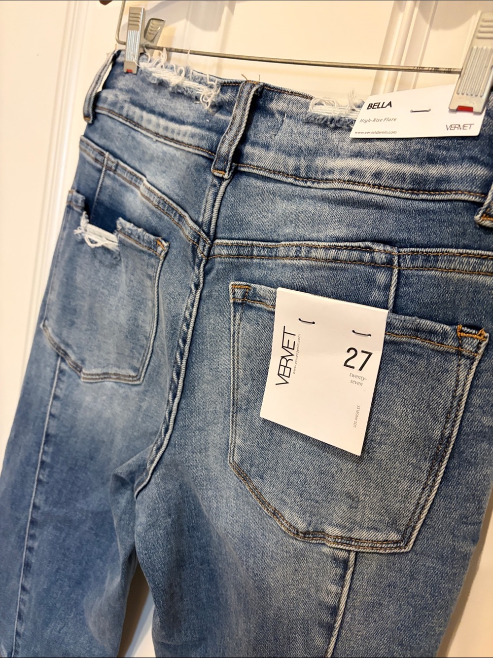 NWT Vervet LA Blue Bella High-Rise Flare Jeans Sz 27 - Picture 8 of 9
